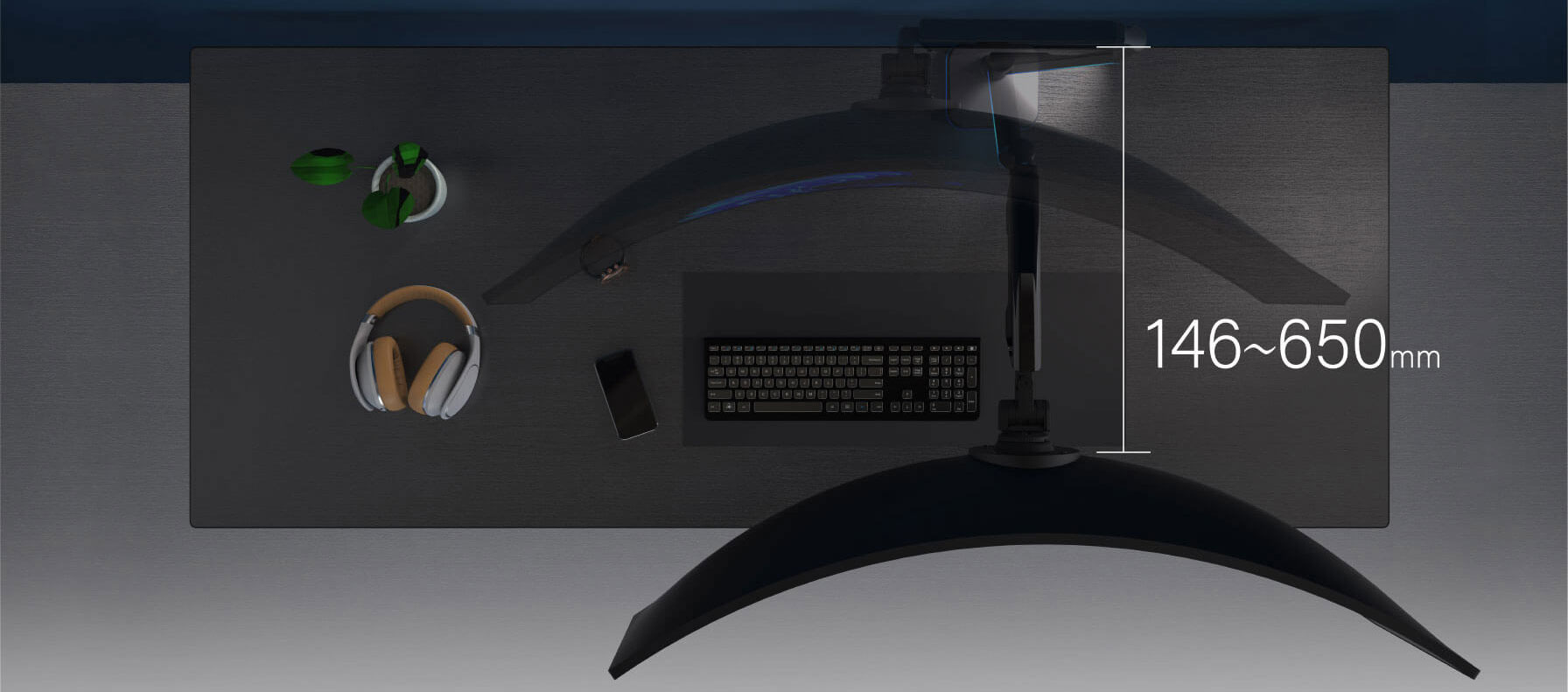 Find Your Perfect Angle for Maximum Focus with Ares Curved Pro Monitor Arm Find Your Perfect Angle for Maximum Focus with Ares Curved Pro Monitor Arm