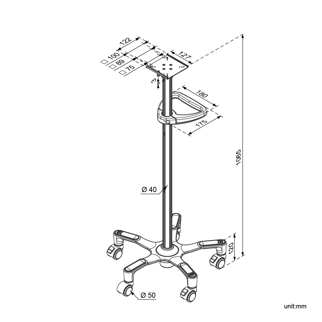 Medical Device Cart (HC-525)