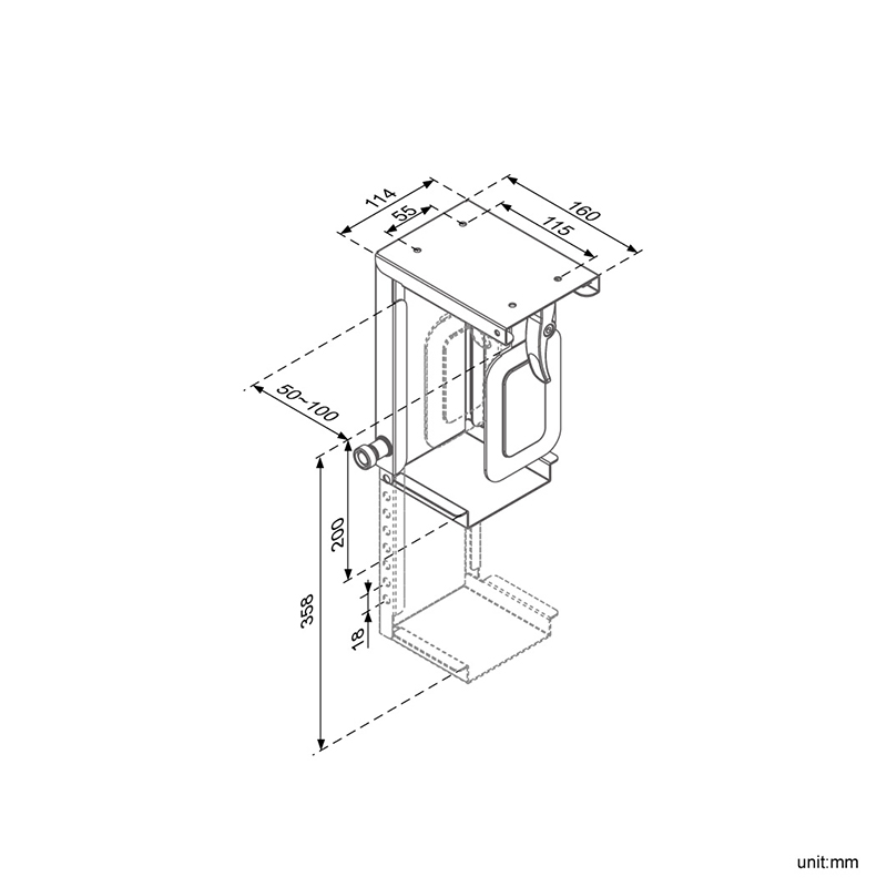 Mini CPU Holder (CS-50)