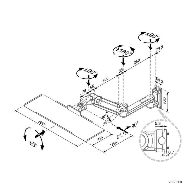 Gas-spring Assisted Articulating Arm (HM-8627)