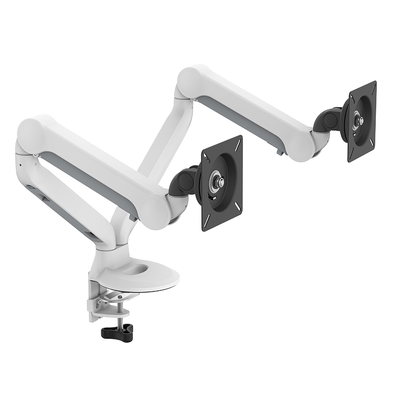 Modernsolid 1902 White Dual Monitor Swivel Mount