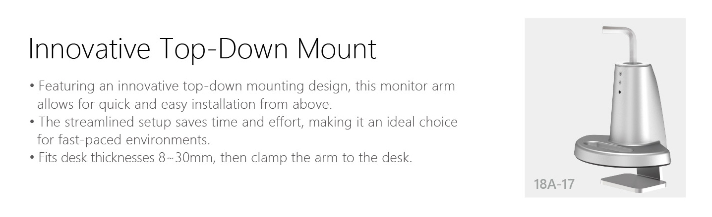 Easy 3 Steps to Install 1801 Single Monitor Display Mounting Arm