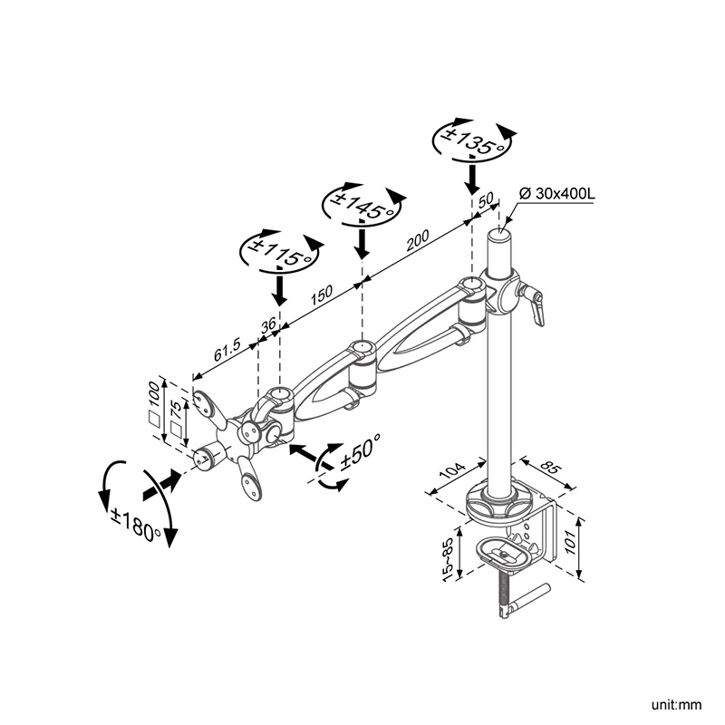 LCD TV Swing Mount (LA-6A-1)