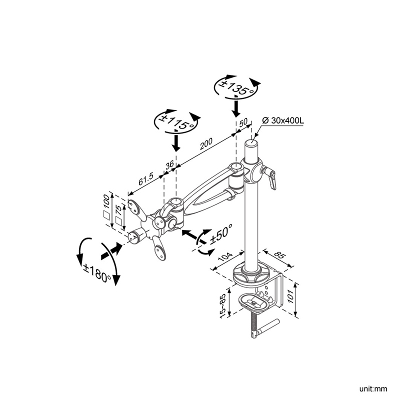 LCD TV Swing Mount (LA-6A-2)