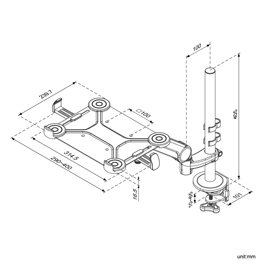 Sit Stand Laptop Mount (1803-1N)