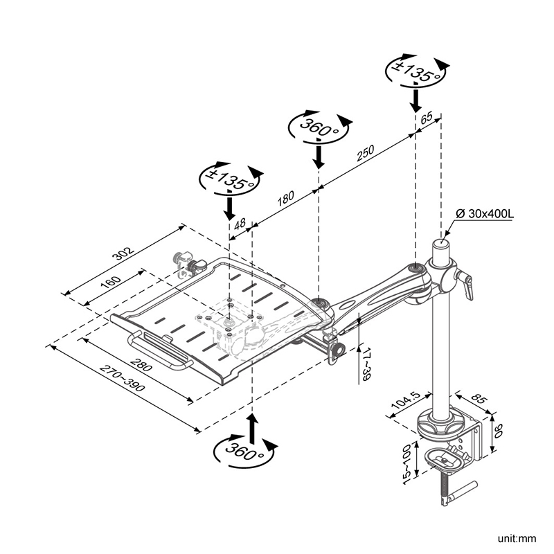 Notebook Arm (LA-51-1N)